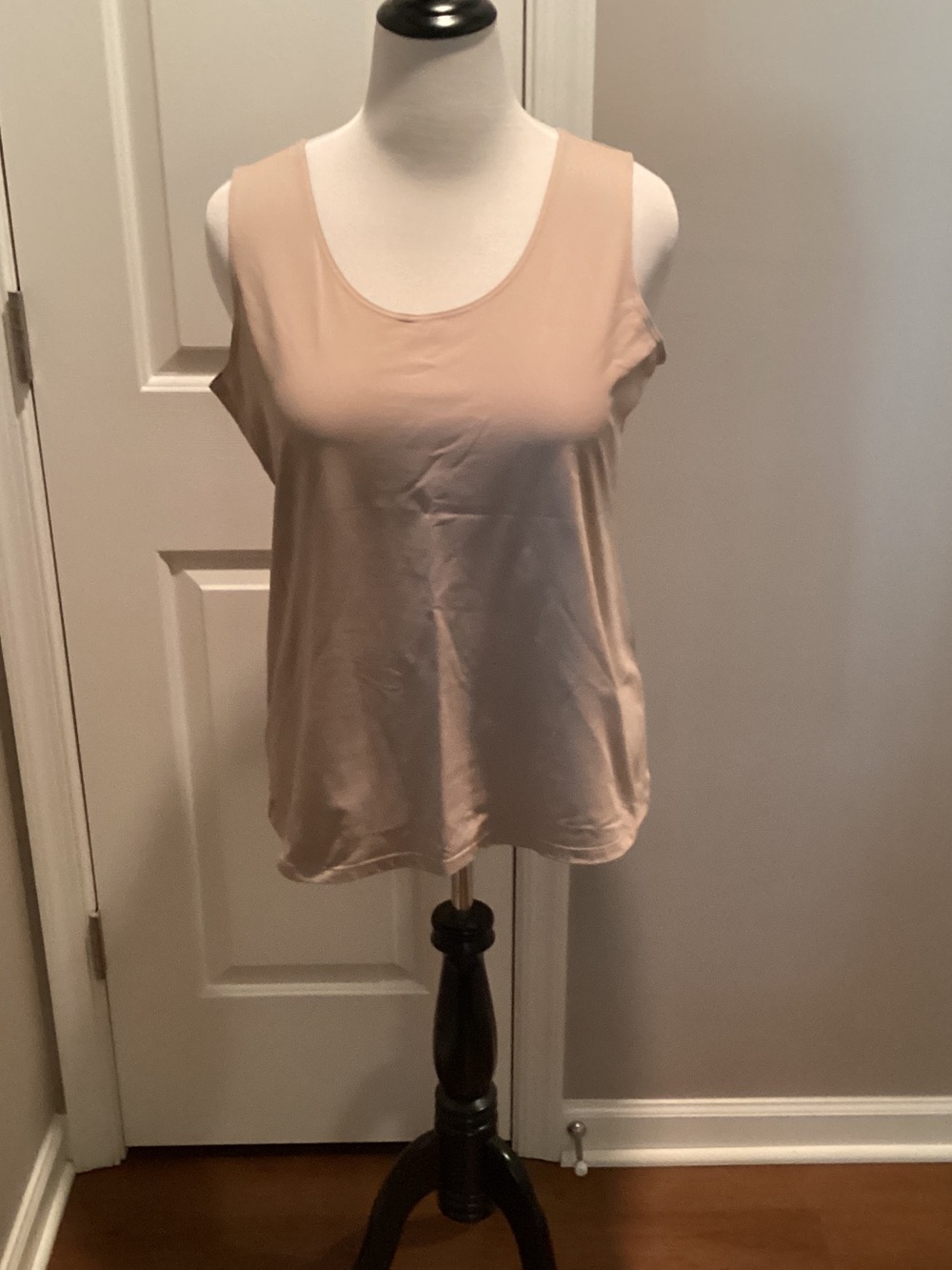 Chico’s Sleeveless Scoop Neck Tank Top 
Light Tan
